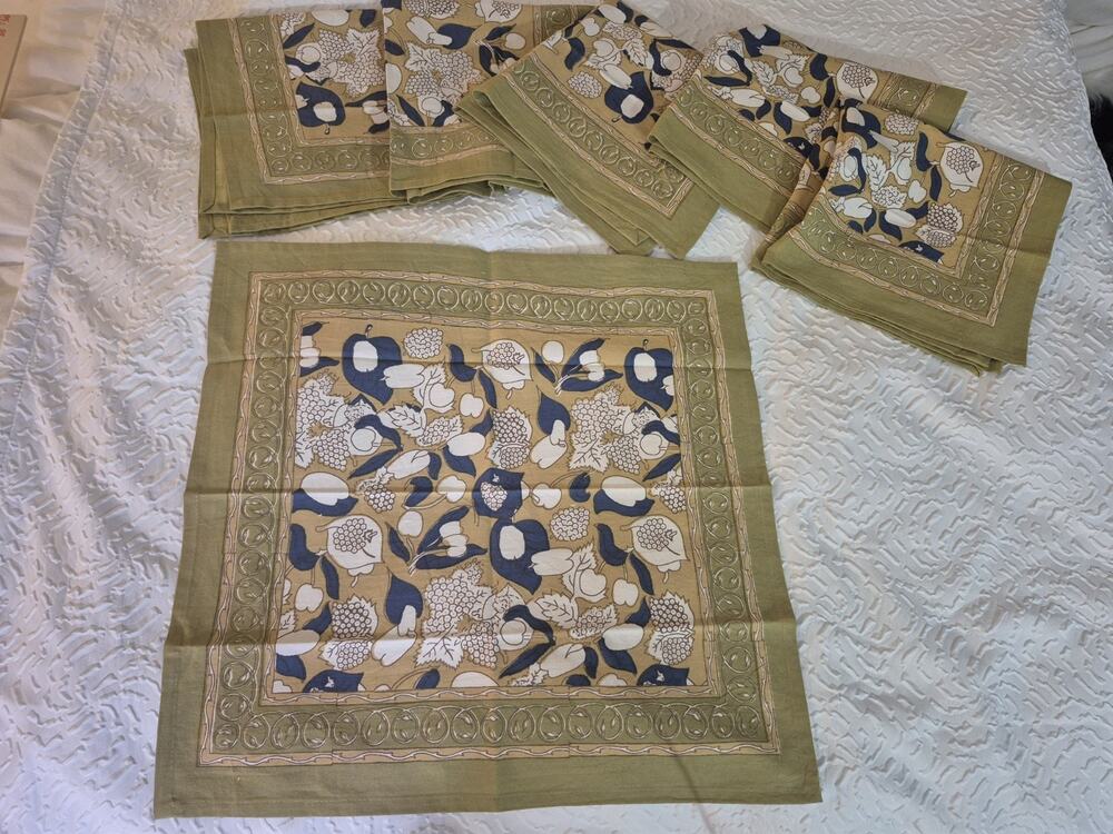 💥 Couleur Nature French Forest Harvest Set 6 Napkins Mint